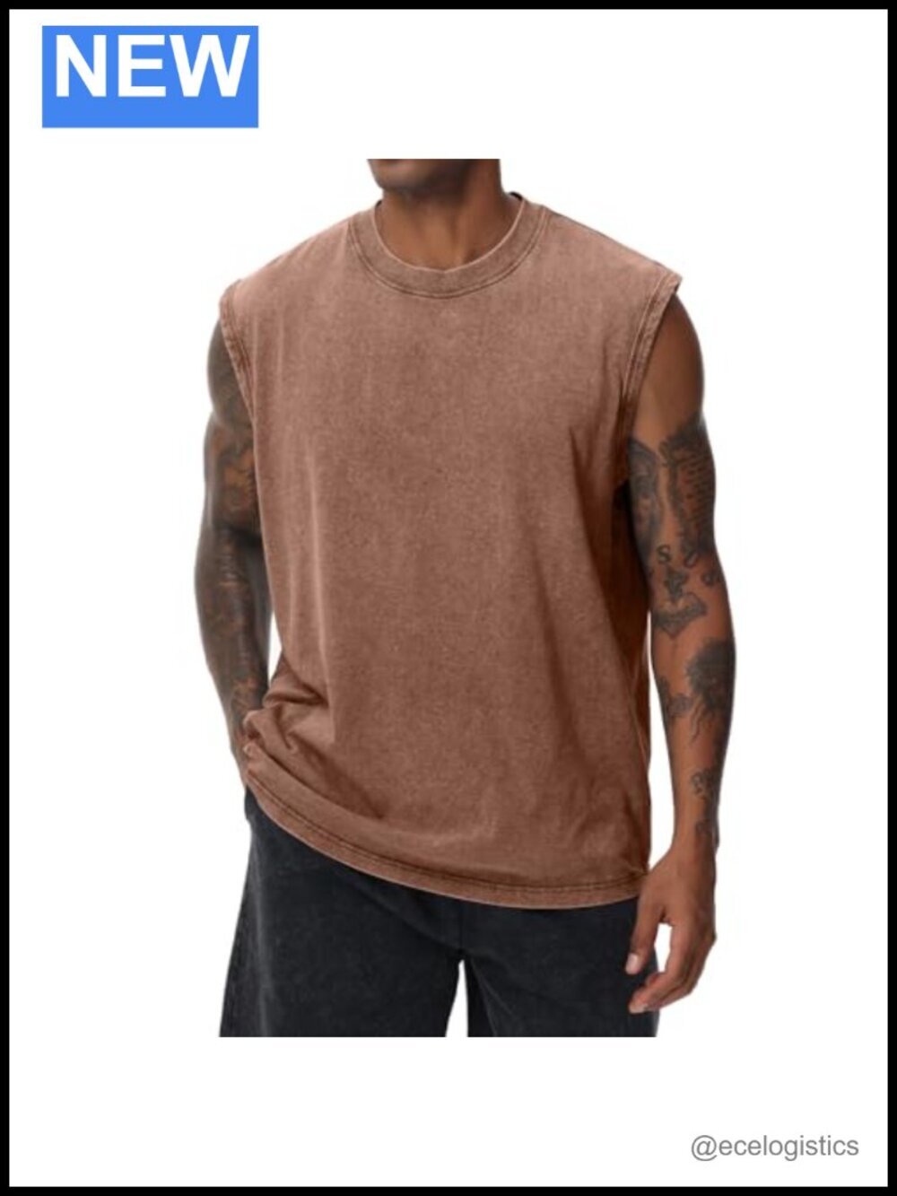 Cotton Sleeveless Tank Tops Muscle Gym Shirts Running Beach Loose Fit Tees